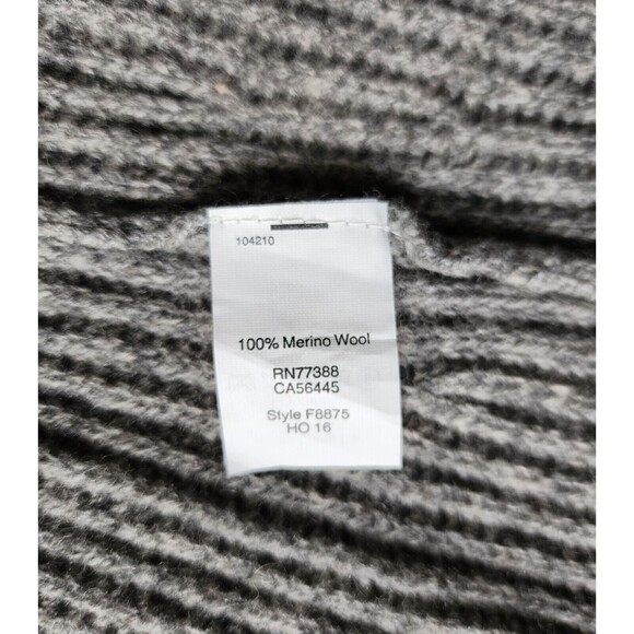 Madewell Womens Wool Long V-Neck Sweater M Gray Droptail Rib-Stitch Knit *FLAWS* - Picture 7 of 10